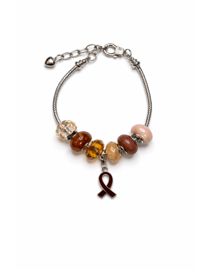 Chronic &amp; Invisible Illness Brown Ribbon Awareness Bracelet