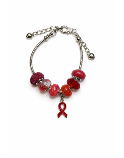Chronic &amp; Invisible Illness Red Ribbon Awareness Bracelet