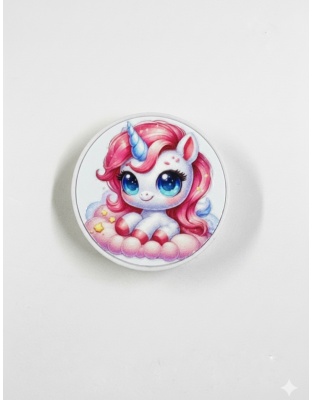 Pink Unicorn on a Cloud Support Phone Grip Holder Warrior Surviver Chronic Rare Invisible Illness