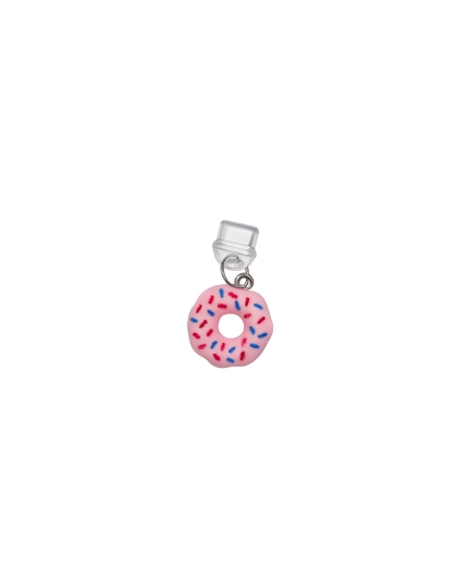 Pink Donut Phone Charm Plug-In Accessory Chronic Rare Invisible Illness Awareness &amp; Support