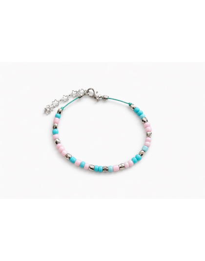 “I Am a Unicorn” Light Blue &amp; Pink Morse Code Bracelet – Rare Disease, Chronic &amp; Invisible Illness Awareness Jewelry