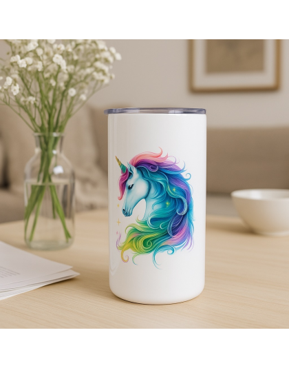 Multicolored Unicorn Stainless Steel Tumbler – Inspirational Drinkware 20oz Insulated Cup