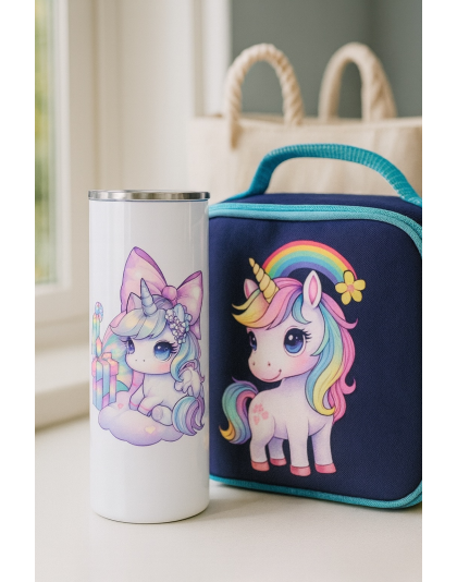 Unicorns w/Gift Stainless Steel Tumbler – Inspirational Drinkware 20oz Insulated Cup Supporter Survivor