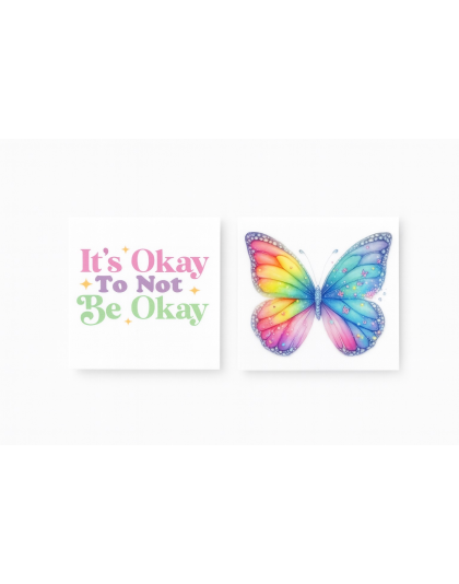 It's OK To Not Be OK Black Travel Mug Rare, Chronic &amp; Grow Positive Thoughts Unicorn Invisible Illness Awareness and Support