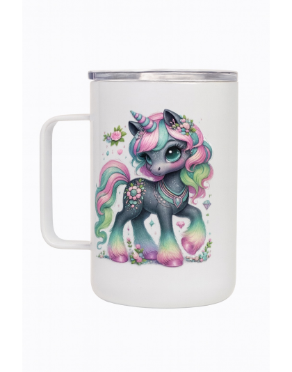 Your Feelings Are Valid White Travel Mug Rare, Chronic &amp; Grow Positive Thoughts Unicorn Invisible Illness Awareness and Support