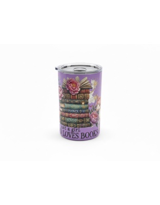 Just A Girl Who Loves Books Purple Travel Mug Rare, Chronic &amp; Grow Positive Thoughts Unicorn Invisible Illness Awareness and Support
