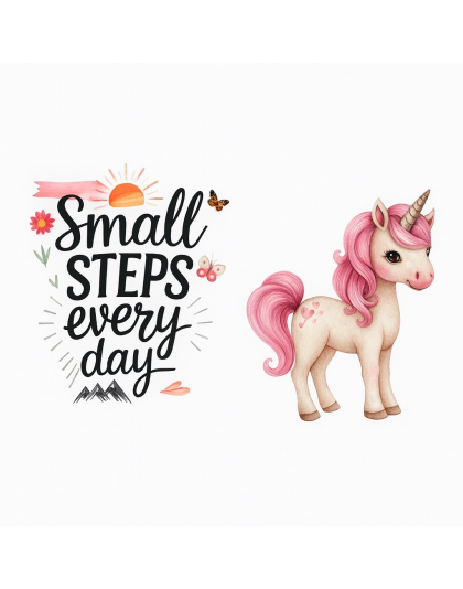 Small Steps Every Day Fight Survival White Travel Cup w/ Iridescent Rim Hope Strength Fighter Rare, Chronic &amp; Grow Positive Thoughts Unicorn Invisible Illness Awareness and Support ( Copy )