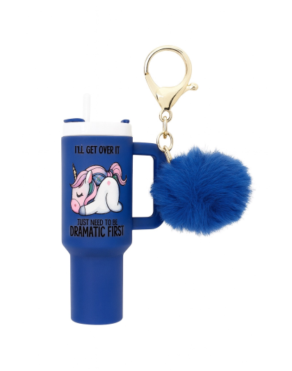 I Will Get Over It Just Need To Be Dramatic First Blue Mini Tumbler Keychain Pill Holder Purse &amp; Bag Accessory Support &amp; Spread Awareness