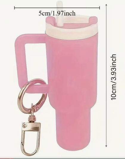 Nope Not Today Light Blue Mini Tumbler Keychain Pill Holder Purse &amp; Bag Accessory Support &amp; Spread Awareness