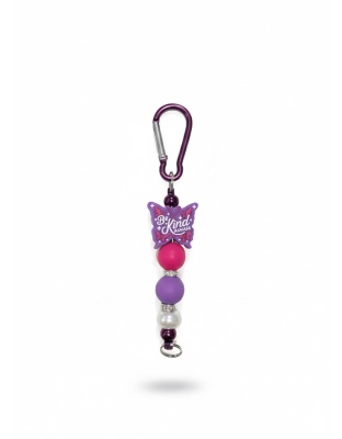 Handmade Be Kind Always Purple &amp; Pink Beaded Keychain Supporting Invisible Illness Awareness