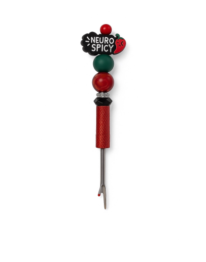 Handmade Neuro Spicy Red Green Seam Ripper For Crafter Support Chronic, Rare&amp; Invisible Illness Awareness