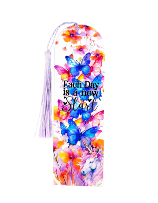 Handmade Purple Tassel Each Day Is A New Start Believe Acrylic Bookmark Supporting Rare Invisible &amp; Chronic Illness Awareness