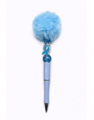 Handmade Light Blue Pom-Pom Cute, Fun &amp; Full of Heart Support &amp; Awareness