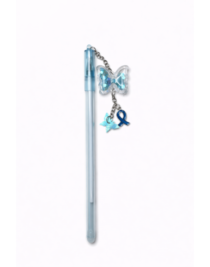 Handmade Teal Ribbon Butterfly Pen Cute, Fun &amp; Full of Heart Support &amp; Awareness