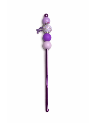 Handmade Purple Crochet Hook For Crafter Support Chronic, Rare &amp; Invisible Illness Awareness
