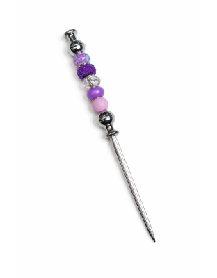 Handmade Purple Beaded Letter Opener Support &amp; Awareness Chronic Rare &amp; Invisible Diseases