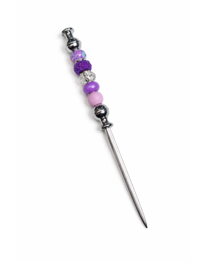 Handmade Purple Beaded Letter Opener Support &amp; Awareness Chronic Rare &amp; Invisible Diseases