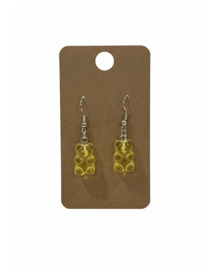 Gummy Bears Yellow Earrings Supporting Awareness for Chronic Rare and Invisible Illnesses