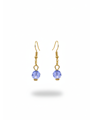 Blue Dangling Earrings Supporting Awareness for Chronic Rare and Invisible Illnesses