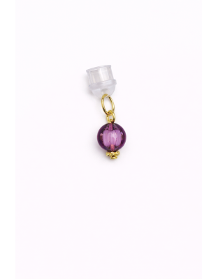 Purple Ball Phone Charm Plug-In Accessory Chronic Rare Invisible Illness Awareness &amp; Support