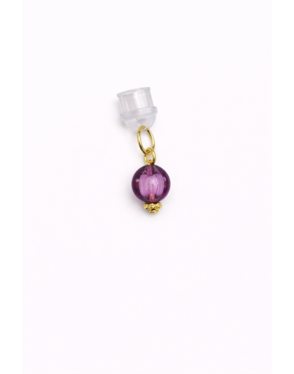 Purple Ball Phone Charm Plug-In Accessory Chronic Rare Invisible Illness Awareness &amp; Support