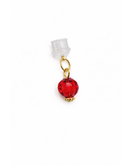 Red Ball Phone Charm Plug-In Accessory Chronic Rare Invisible Illness Awareness &amp; Support