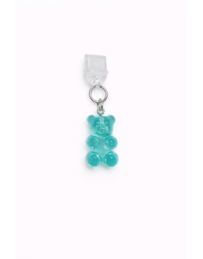 Teal Gummy Bear Phone Charm Plug-In Accessory Chronic Rare Invisible Illness Awareness &amp; Support