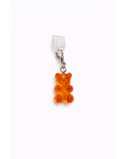 Orange Gummy Bear Phone Charm Plug-In Accessory Chronic Rare Invisible Illness Awareness &amp; Support