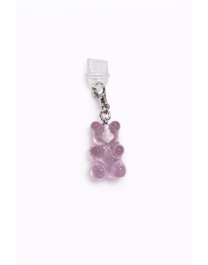 Purple Gummy Bear Phone Charm Plug-In Accessory Chronic Rare Invisible Illness Awareness &amp; Support