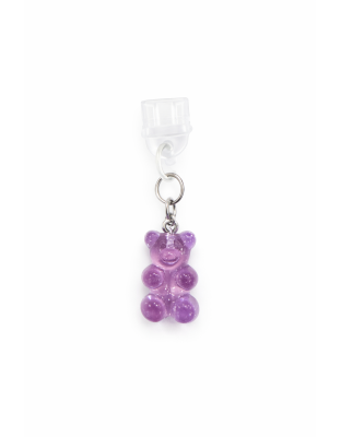Purple Gummy Bear Phone Charm Plug-In Accessory Chronic Rare Invisible Illness Awareness &amp; Support