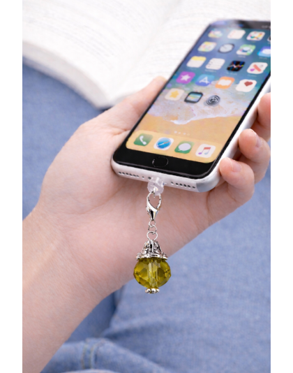 Green Ball Phone Charm Plug-In Accessory Chronic Rare Invisible Illness Awareness &amp; Support