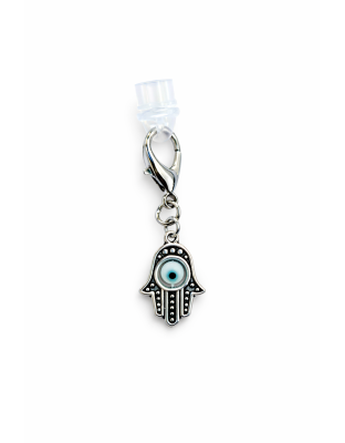 Hamsa With White Eye Charm Plug-In Accessory Chronic Rare Invisible Illness Awareness &amp; Support