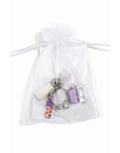 Purple Audible Keyboard Clicker White Tassel &amp; Orange Design Flip-Flop Fidget Sensory Toy Raise Awareness Support Rare Chronic &amp; Invisible Illness