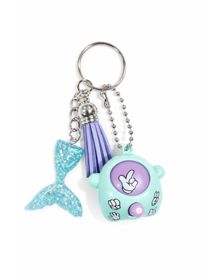 Teal Purple Rock Paper Scissors Fidget Toy With Adorable Mermaid Tail &amp; Purple Tassel Charms Raise Awareness Support Rare Chronic &amp; Invisible Illness