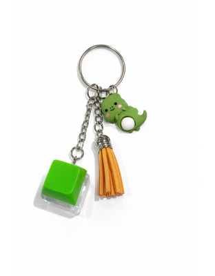 Green Audible Keyboard Fidget Dinosaur &amp; Orange Tassel Sensory Toy Raise Awareness Support Rare Chronic &amp; Invisible Illness