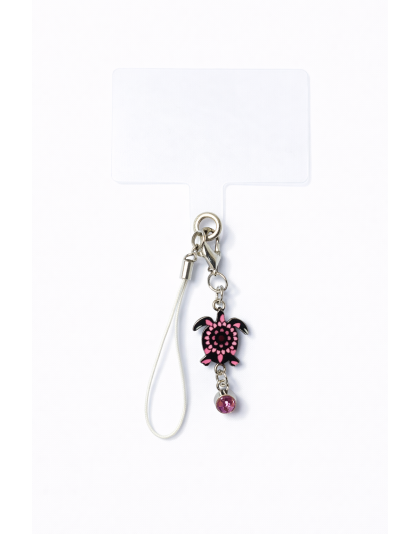 Handmade Pink &amp; Black Turtle Phone Case Handmade Phone Lanyard &amp; Charm Accessory Chronic Rare Invisible Illness Awareness &amp; Support