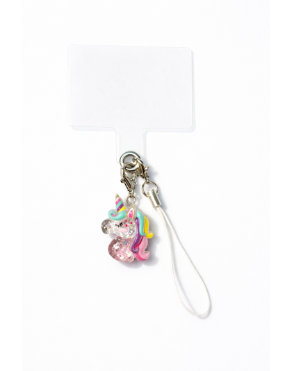 Pastel Rainbow Glittery Unicorn Charm Handmade Phone Lanyard &amp; Charm Accessory Chronic Rare Invisible Illness Awareness &amp; Support