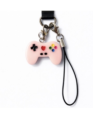 Pink Controller Charm Handmade Phone Lanyard &amp; Charm Accessory Chronic Rare Invisible Illness Awareness &amp; Support