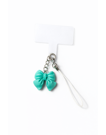 Teal Bow Charm Handmade Phone Lanyard &amp; Charm Accessory Chronic Rare Invisible Illness Awareness &amp; Support