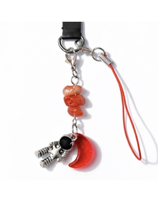 Red Astronaut Charm Handmade Phone Lanyard &amp; Charm Accessory Chronic Rare Invisible Illness Awareness &amp; Support