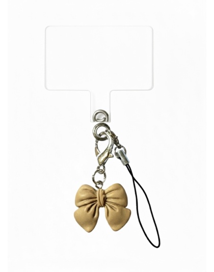 Brown Bow Handmade Phone Lanyard &amp; Charm Accessory Chronic Rare Invisible Illness Awareness &amp; Support