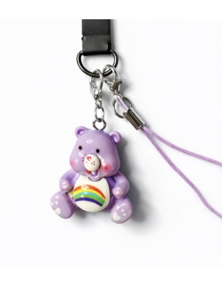 Purple Bear Handmade Phone Lanyard &amp; Charm Accessory Chronic Rare Invisible Illness Awareness &amp; Support