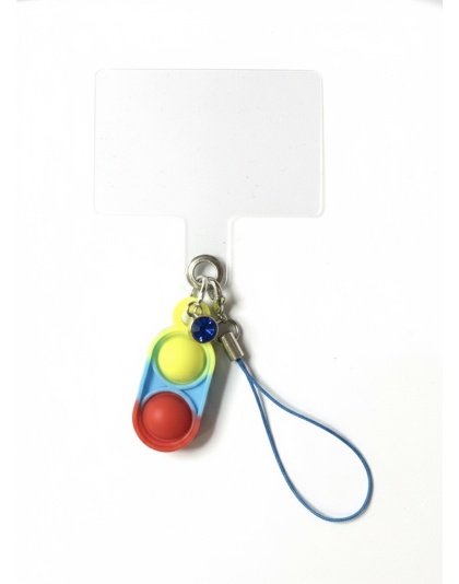 Yellow Blue Red Snap Fidget Charm Handmade Phone Lanyard &amp; Charm Accessory Chronic Rare Invisible Illness Awareness &amp; Support