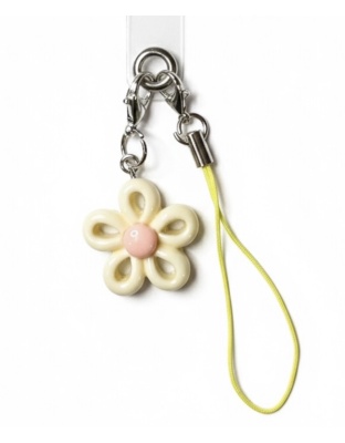 Yellow Flower Charm Handmade Phone Lanyard &amp; Charm Accessory Chronic Rare Invisible Illness Awareness &amp; Support