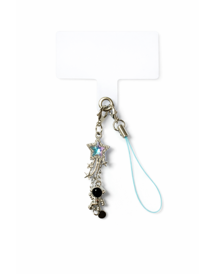 Silver and Blue Astronaut Star Charm Handmade Phone Lanyard &amp; Charm Accessory Chronic Rare Invisible Illness Awareness &amp; Support