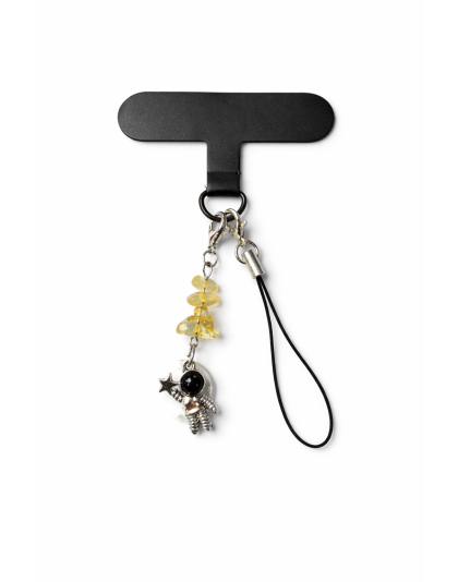 Yellow Astronaut Moon Charm Handmade Phone Lanyard &amp; Charm Accessory Chronic Rare Invisible Illness Awareness &amp; Support
