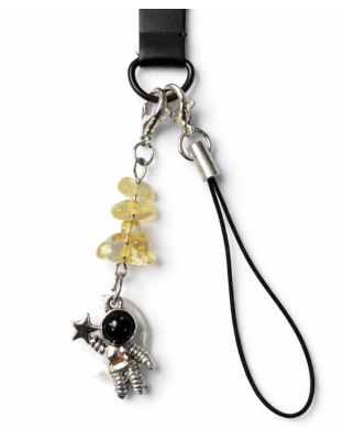 Yellow Astronaut Moon Charm Handmade Phone Lanyard &amp; Charm Accessory Chronic Rare Invisible Illness Awareness &amp; Support
