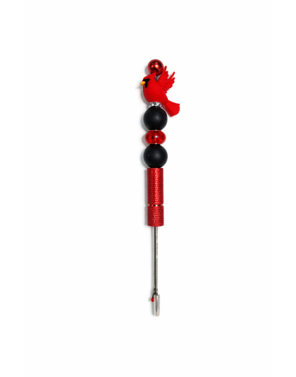 Handmade Red Black Cardinal Bird Seam Ripper For Crafter Support Chronic, Rare&amp; Invisible Illness Awareness
