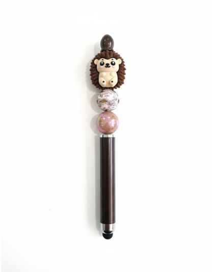 Handmade Brown Porcupine Stylus Cute, Fun &amp; Full of Heart Support &amp; Awareness Rare Chronic Illness