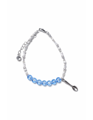 Light Blue Gray Spoonie Bracelet with Spoon Charm – Chronic Illness &amp; Rare and Invisible Disabilities Awareness Jewelry